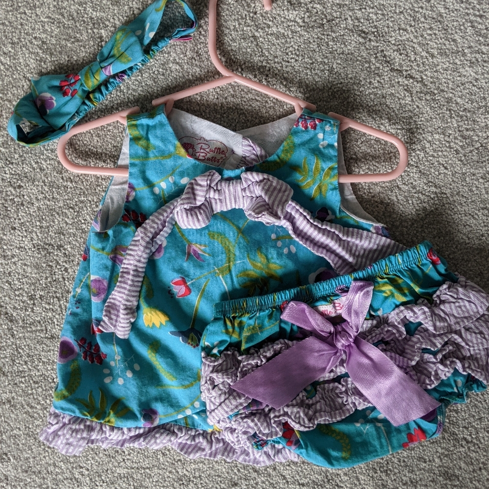 Ruffle Butts 3 piece set 12-18 mo
